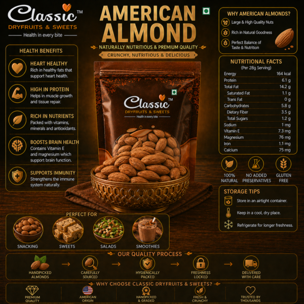 american almond 250 gms
