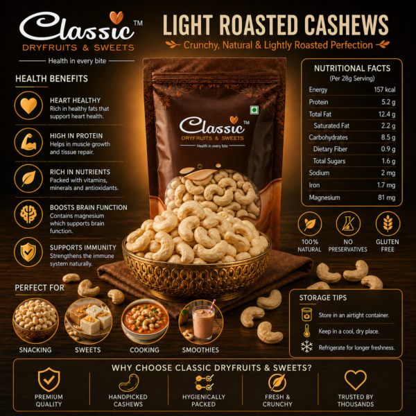 roasted cashew 250 gms