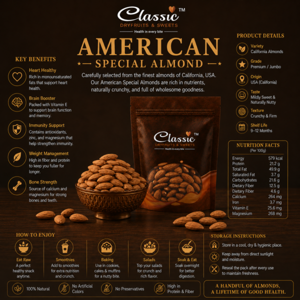 american special almond 250 gms