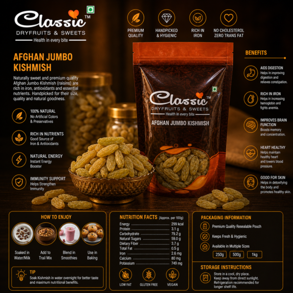 afghan kishmish 250 gms